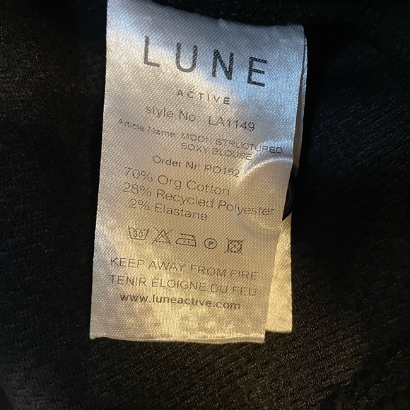LUNE Active black shirt sleeve blouse XL - Picture 5 of 5